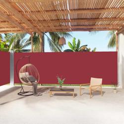 Auvent lat&eacute;ral r&eacute;tractable Rouge 200x1000 cm