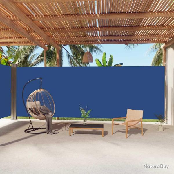 Auvent lat�ral r�tractable Bleu 220x1000 cm