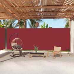 Auvent lat&eacute;ral r&eacute;tractable Rouge 220x1000 cm