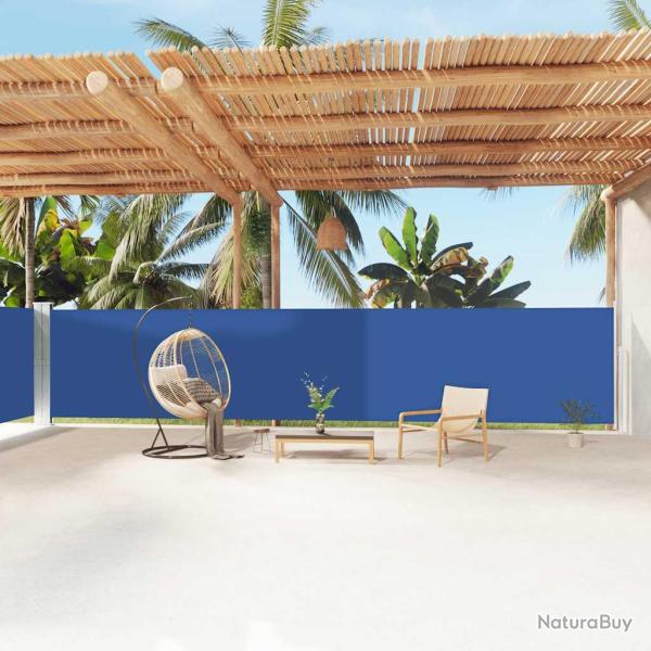 Auvent lat�ral r�tractable Bleu 160x1200 cm