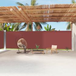 Auvent lat&eacute;ral r&eacute;tractable Marron 220x1200 cm