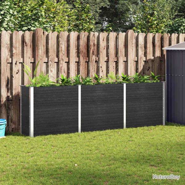 Lit sur�lev� de Gris 300x50x91 cm WPC