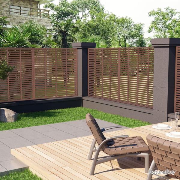 Cl�ture � persiennes WPC 180x180 cm Marron