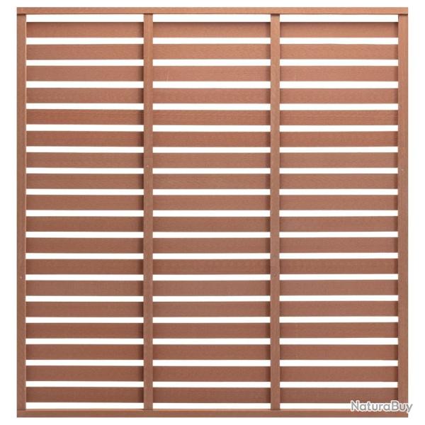 Panneau de cl�ture WPC 180x180 cm Marron