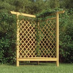 Pergola d'angle avec banc 166x81x174 cm Bois de pin impr&eacute;gn&eacute;