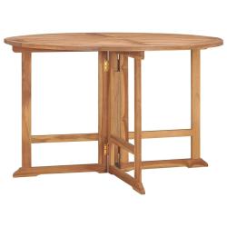 Table &agrave; d&icirc;ner de pliable &Oslash;110x75 cm Bois massif de teck