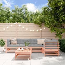 Salon de 6 pcs avec coussins bois massif Douglas