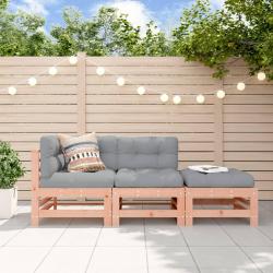 Salon de 3 pcs avec coussins bois massif douglas