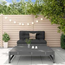 Salon de 2 pcs avec coussins gris bois massif