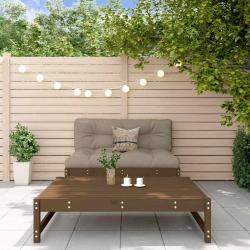 Salon de 2 pcs avec coussins marron miel bois massif