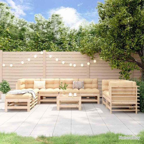 Salon de 9 pi�ces en bois de pin massif pour le jardin