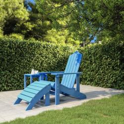 Chaise de Adirondack avec repose-pied PEHD bleu marine