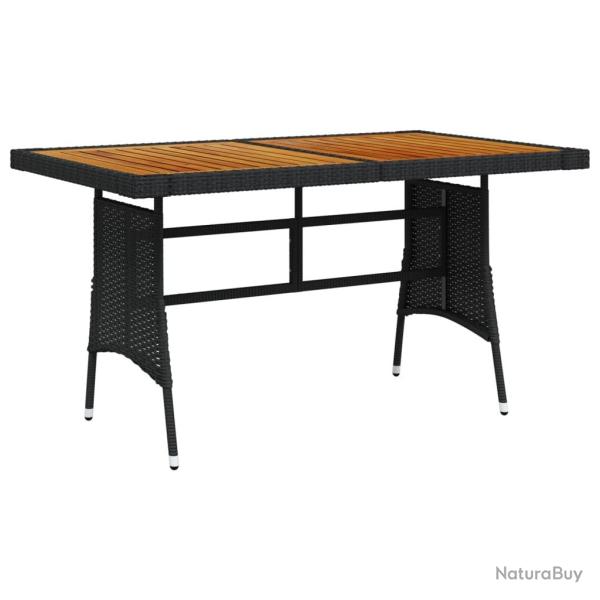Table de Noir 130x70x72 cm R�sine tress�e et acacia