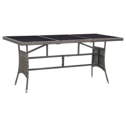 Table de Gris 170x80x74 cm R&eacute;sine tress&eacute;e
