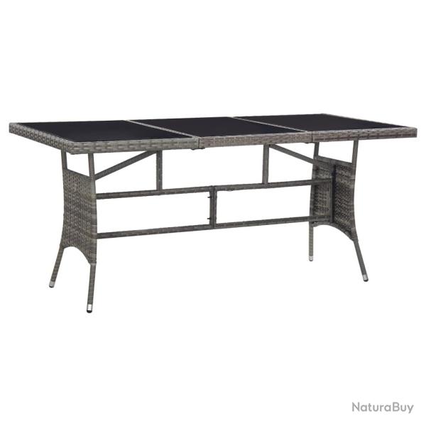 Table de Gris 170x80x74 cm R�sine tress�e