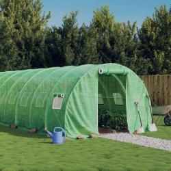 Serre avec cadre en acier vert 60 m&sup2; 20x3x2 m