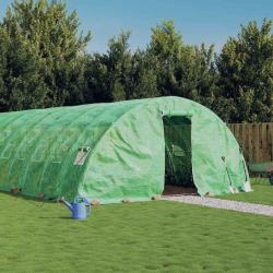 Serre avec cadre en acier vert 60 m&sup2; 12x5x2,3 m