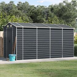Abri de anthracite 191x385x198 cm acier galvanis&eacute;