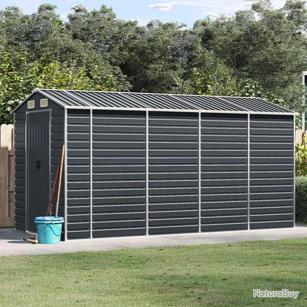 Abri de anthracite 191x385x198 cm acier galvanis�