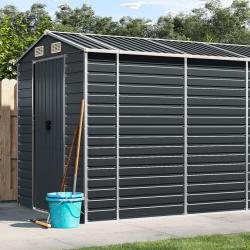 Abri de anthracite 191x810x198 cm acier galvanis&eacute;