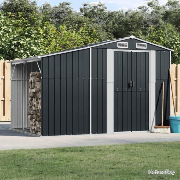 Abri de anthracite 277x192,5x179 cm M�tal galvanis�