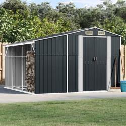 Abri de anthracite 277x279x179 cm M&eacute;tal galvanis&eacute;