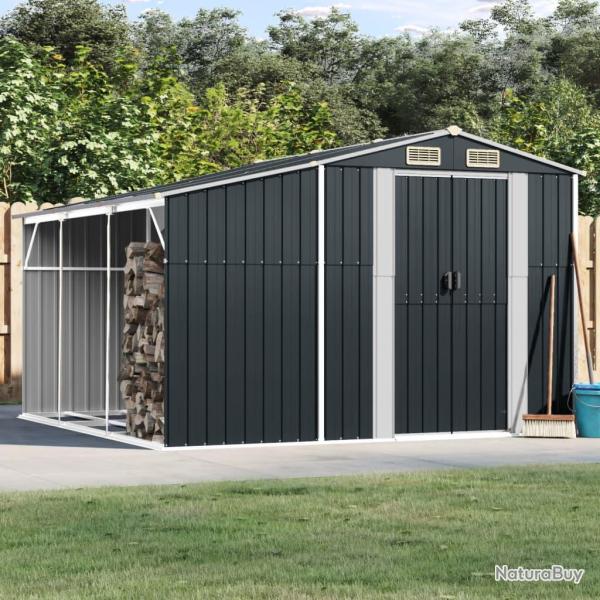 Abri de anthracite 277x279x179 cm M�tal galvanis�