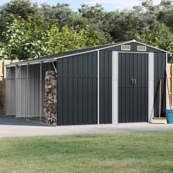 Abri de anthracite 277x365,5x179 cm acier galvanis&eacute;