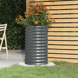 Jardini&egrave;re Acier galvanis&eacute; 40x40x68 cm Anthracite