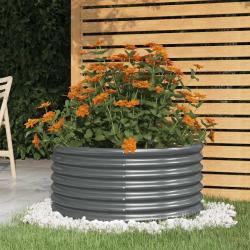 Jardini&egrave;re Acier galvanis&eacute; 80x80x36 cm Anthracite