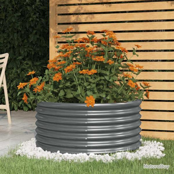 Jardini�re Acier galvanis� 80x80x36 cm Anthracite