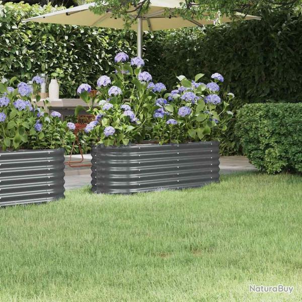 Lit sur�lev� de Acier galvanis� Anthracite