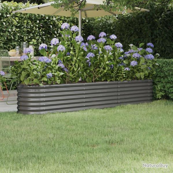 Lit sur�lev� de Acier galvanis� 224x40x36 cm gris