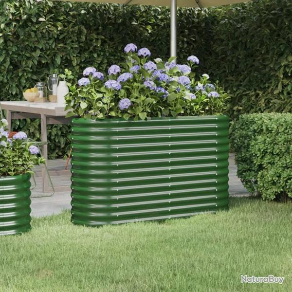 Lit sur�lev� de Acier galvanis� 114x40x68 cm Vert