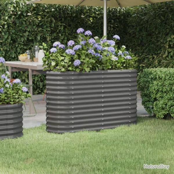 Lit sur�lev� de Acier galvanis� 114x40x68 cm gris