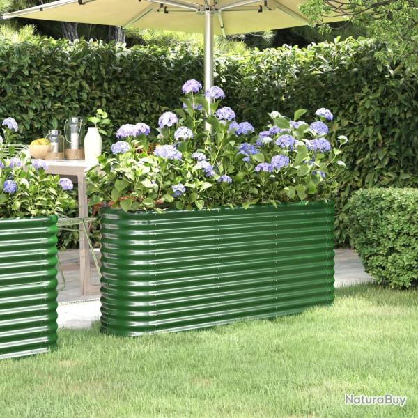 Lit sur�lev� de Acier galvanis� 152x40x68 cm Vert