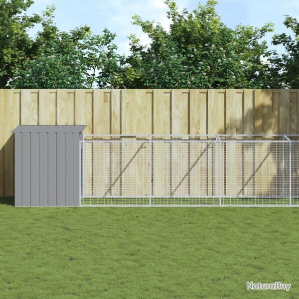 Niche pour chien avec cour gris clair 110x1017x110 cm