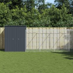 Niche pour chien avec cour anthracite 165x863x181 cm