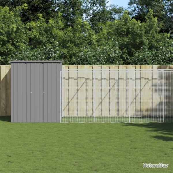 Niche pour chien avec cour gris clair 165x1067x181 cm