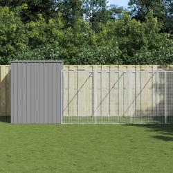 Niche pour chien avec cour gris clair 214x661x181 cm