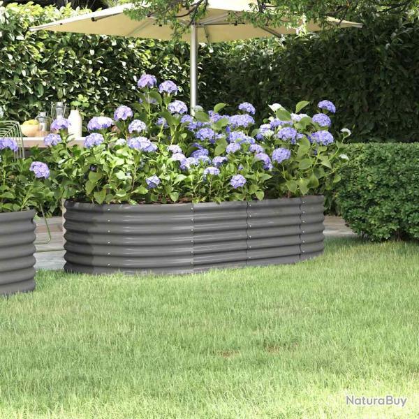 Lit sur�lev� de Acier galvanis� 152x80x36 cm gris