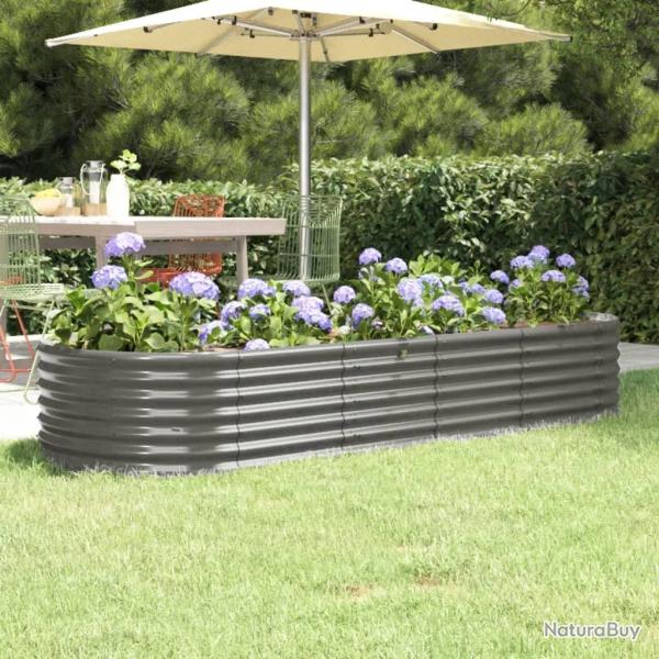 Lit sur�lev� de Acier galvanis� 224x80x36 cm gris