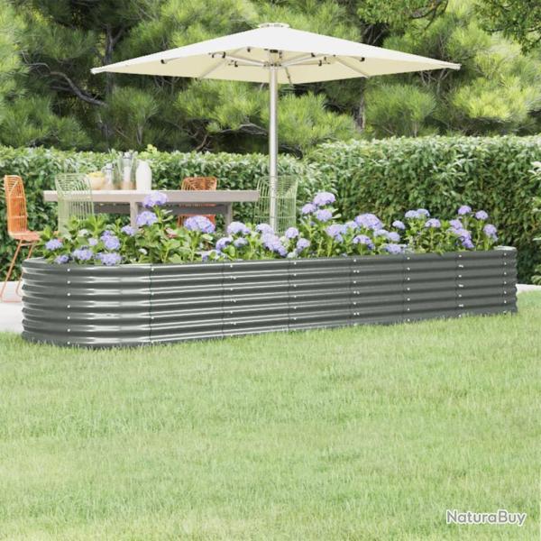 Lit sur�lev� de Acier galvanis� 296x80x36 cm gris