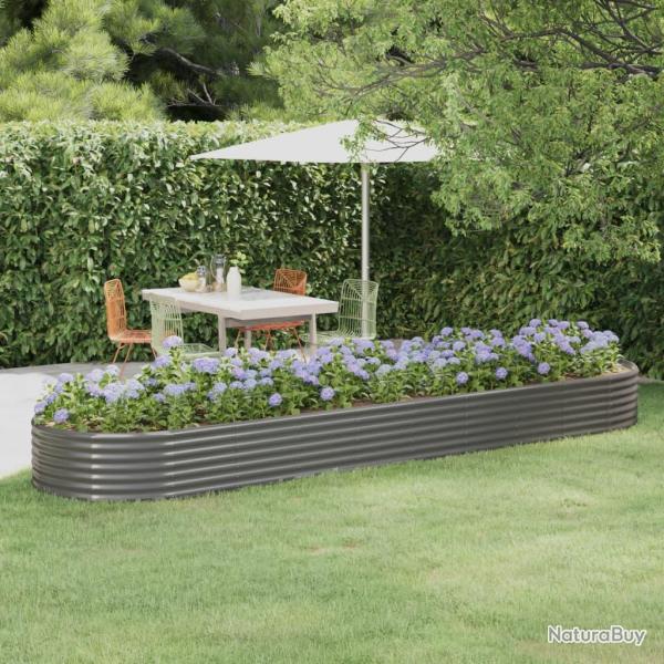 Lit sur�lev� de Acier galvanis� 396x100x36cm gris
