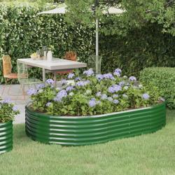 Lit sur&eacute;lev&eacute; de Acier galvanis&eacute; 214x140x36cm Vert