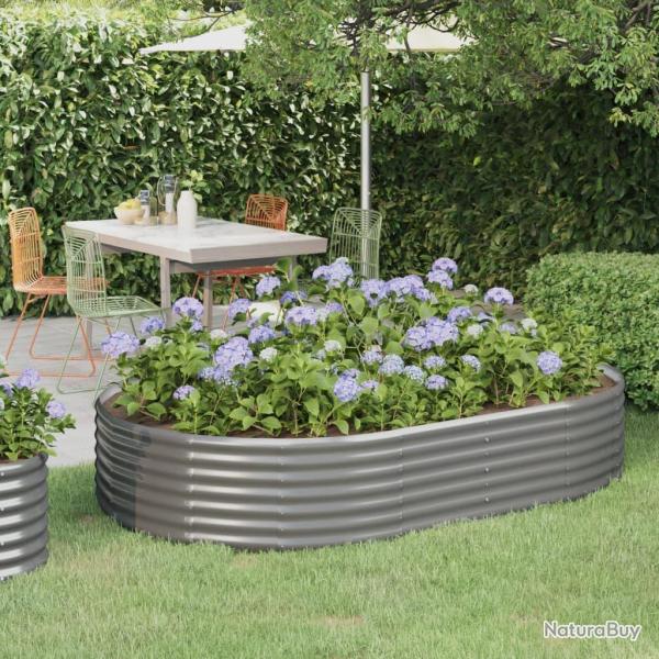 Lit sur�lev� de Acier galvanis� 214x140x36cm gris