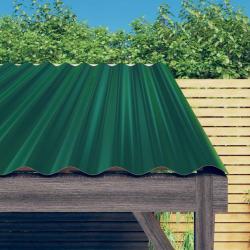 Panneaux de toit 36 pcs Acier galvanis&eacute; Vert 60x36 cm
