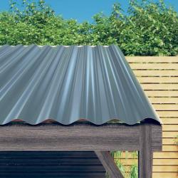 Panneaux de toit 36 pcs Acier galvanis&eacute; Gris 60x36 cm