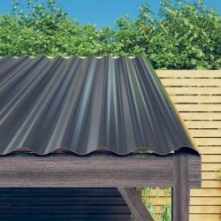 Panneaux de toit 12 pcs Acier galvanis&eacute; Anthracite 80x36 cm