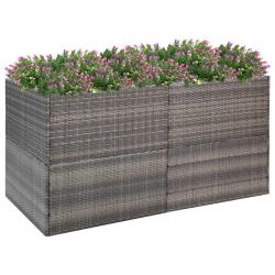 Jardini&egrave;re Gris 157x80x80 cm R&eacute;sine tress&eacute;e